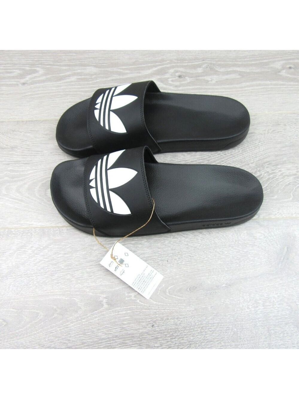 Adidas Originals Adilette Lite Black Sandal Slides Mens Size 13 NEW - Picture 8 of 9